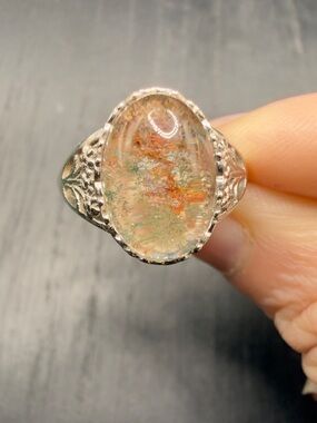 Colorful Garden Quartz Ring in Sterling Silver